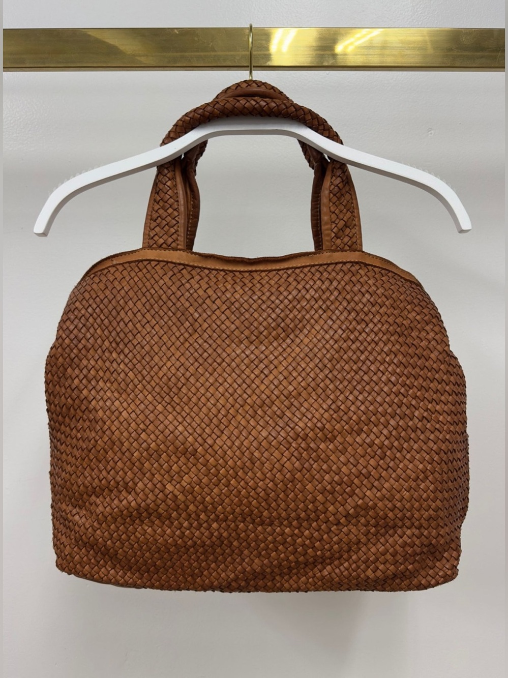 (407-COG) INTRECCIATO (BRAIDED) LEATHER TOTE BAG WITH SHOULDER STRAP - Picture 2 of 5